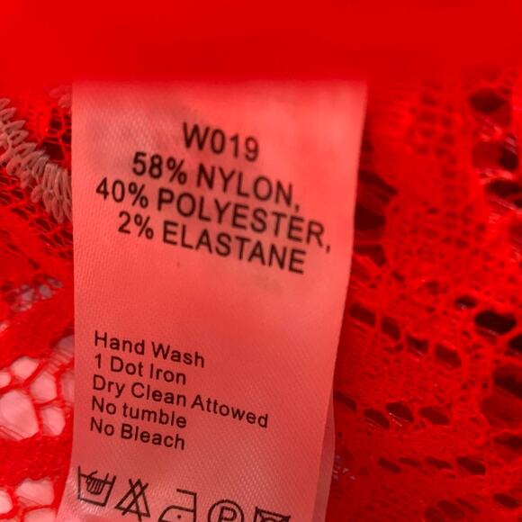 Antica Sartoria by Giacomo Long Lace Kimono Red Aqua Embroidered Boho Cover up - Picture 14 of 16